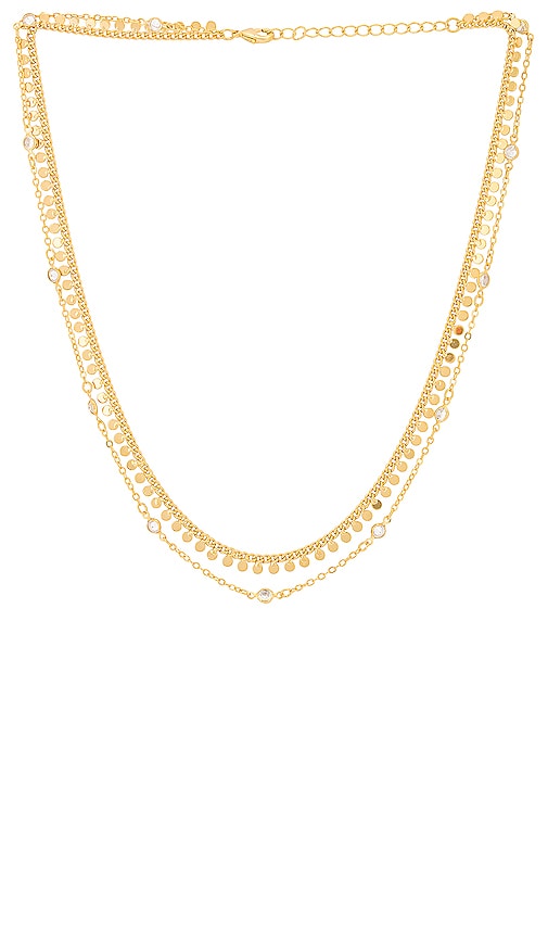 Amber Sceats Multi Textured Necklace In Metallic Gold
