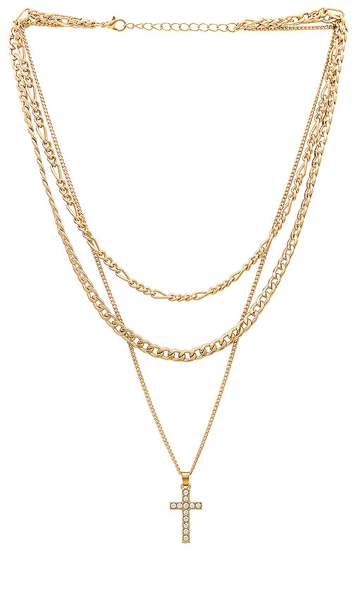 Amber Sceats X Revolve Cross Layered Necklace In Gold
