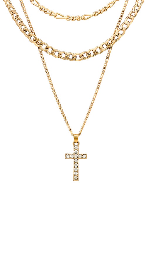Shop Amber Sceats X Revolve Cross Layered Necklace In Gold