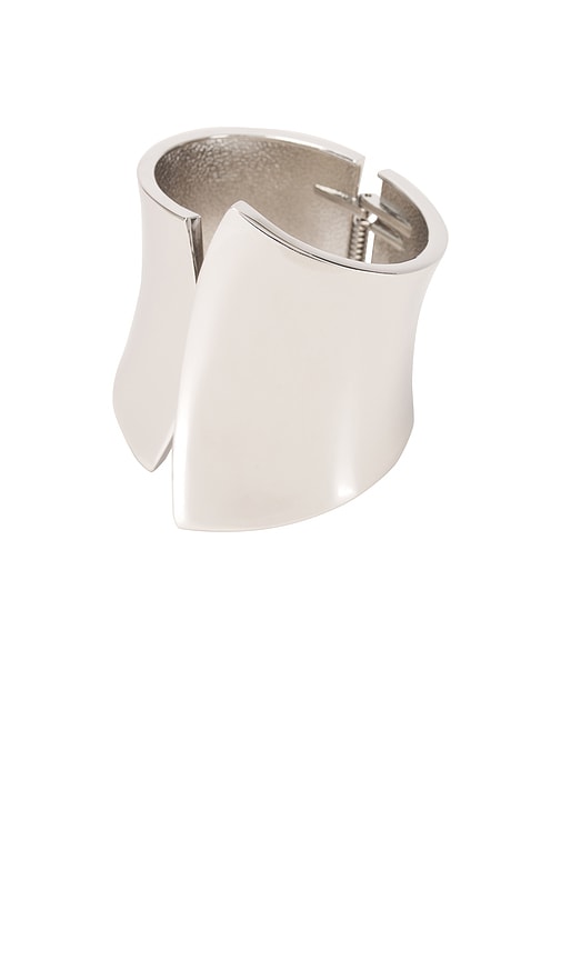 Willa Cuff Bracelet in Metallic Silver.