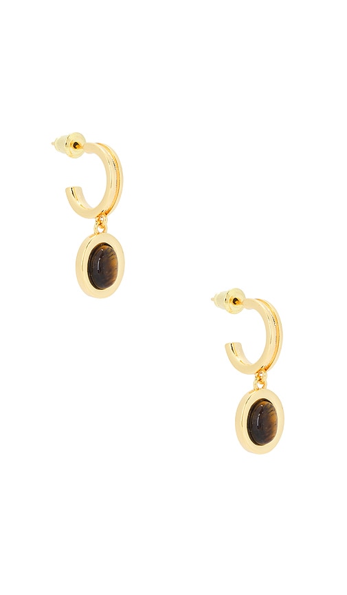 Cooper Earrings in Metallic Gold.