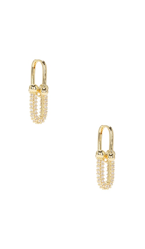Olivia Earrings in Metallic Gold.