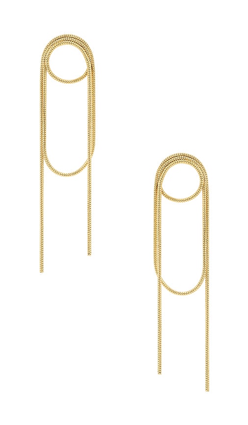 Fletcher Earrings in Metallic Gold.