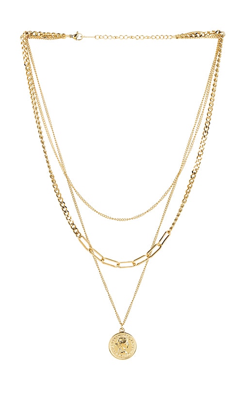 Felix Necklace in Metallic Gold.