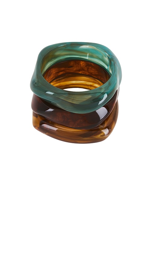 Amber Sceats LOT NATADOLA BRACELET en Teal, Brown, Mustard.