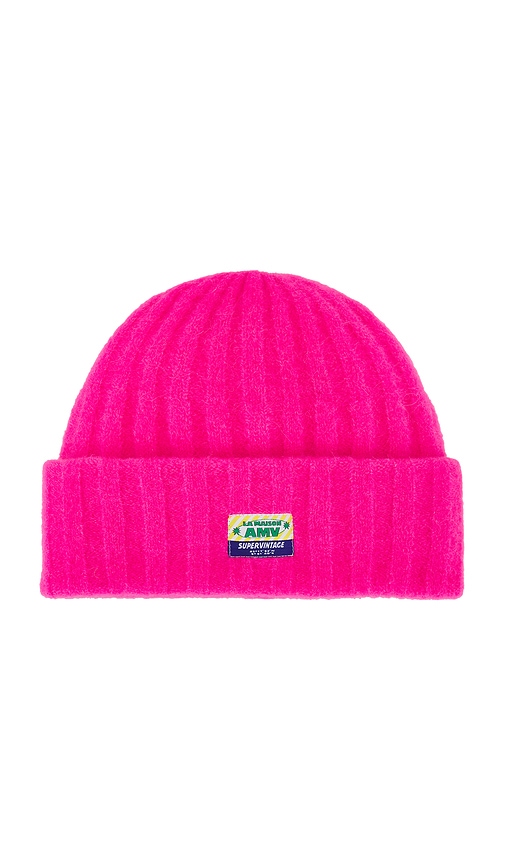 Shop American Vintage Vitow Beanie In Rose Fluo Chine