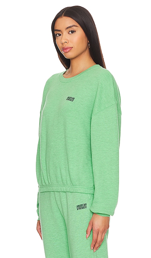 Shop American Vintage Doven Crewneck Sweatshirt In Green