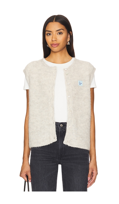 Shop American Vintage East Sweater Vest In Poudreuse Chine