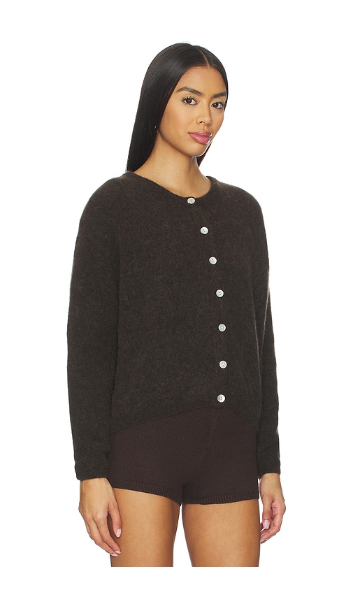 American Vintage Vitow Brushed Knit Cardigan In Animal Print