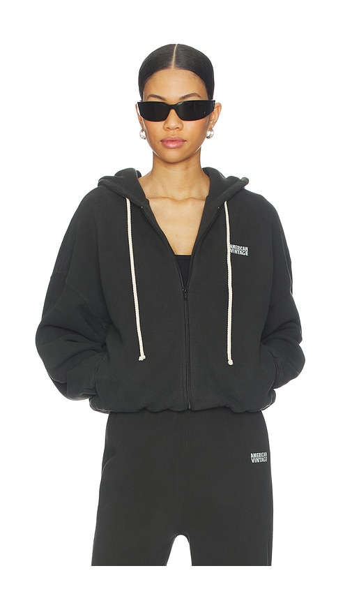 Ameri♡ VOLUME GATHERED ZIP UP HOODIE AMER-WK250_V1.jpg