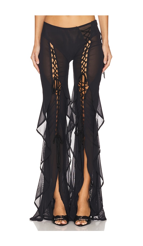 Meta Angel Pant in Black. - size L (also in M, XS) - AMOR MIA - Modalova