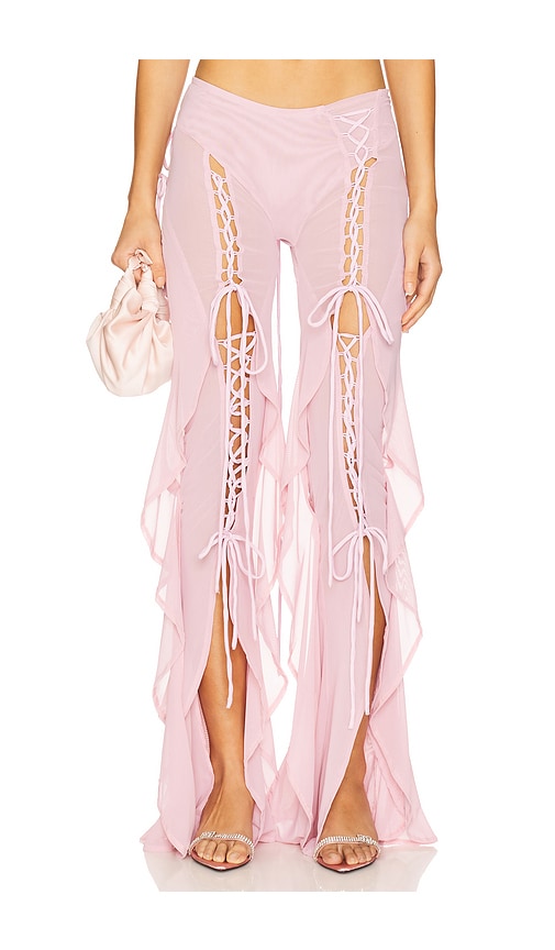Meta Angel Pant in Pink. - size L (also in M, S, XS) - AMOR MIA - Modalova