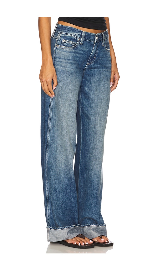 Amo Denim Sabine Cuff Wide Leg Jeans In Blue