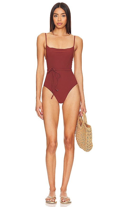 Shop Anemos The K M Tie One Piece In Umber