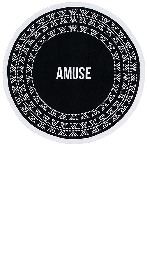 Amuse Society Moroccan Tile Towel In Black Sands Revolve Moroccan Tile Towel