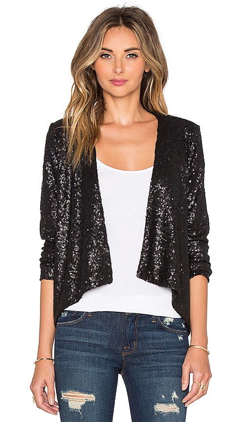 Avenew Jacket In Metallic Black