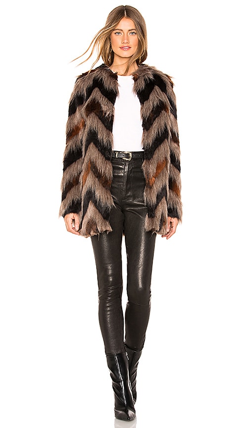 AMUSE SOCIETY Waylon Faux Fur Jacket in Black | REVOLVE