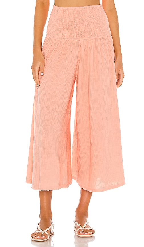 coral crop pants