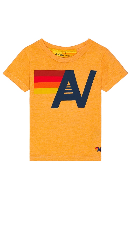 Aviator Nation Logo Kids Tee in Gold
