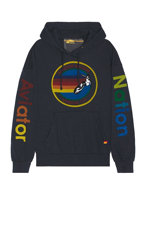 Shop Aviator Nation Pullover Hoodie In 深灰色