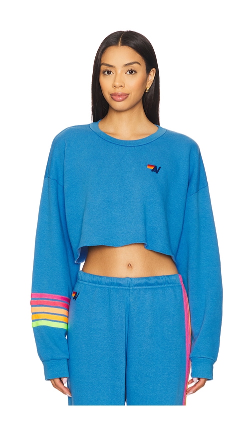 SWEAT CROPPED RUGBY STITCH RELAXED in . Size M, S, XS - Aviator Nation - Modalova