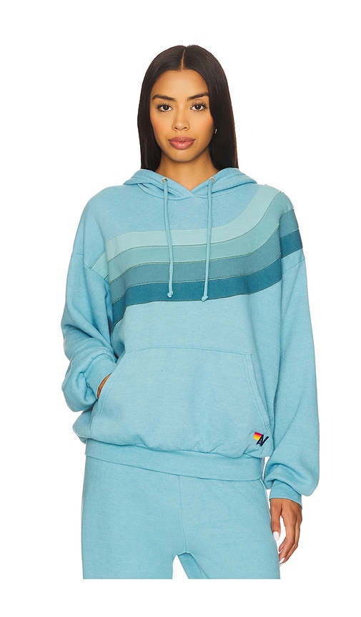 Aviator Nation Wave Stripe 4 Relaxed Pullover Hoodie
