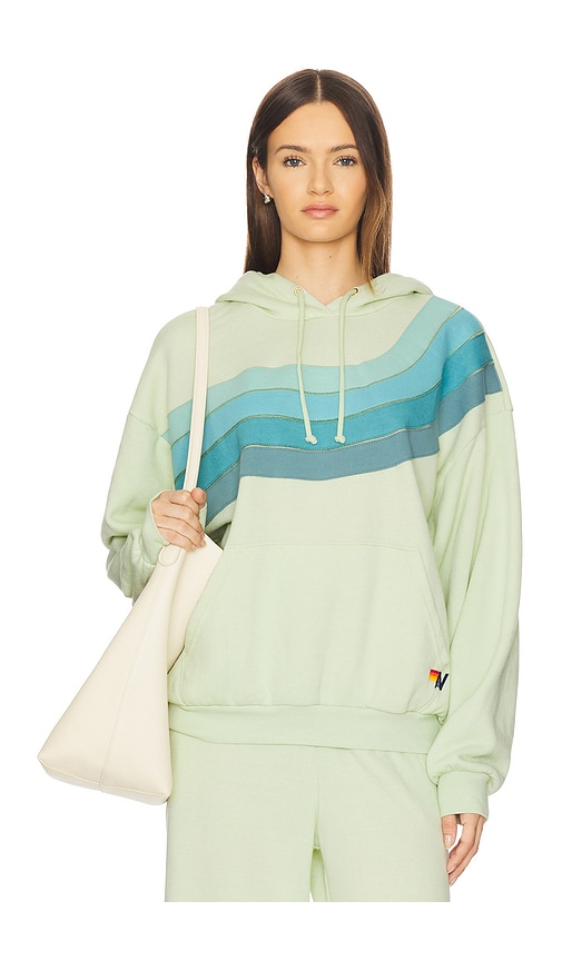 Aviator Nation Wave Stripe 4 Relaxed Pullover Hoodie