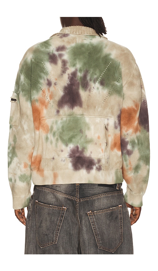 Andersson Bell Multi Dyed Knit Zip Up Sweater In Multi