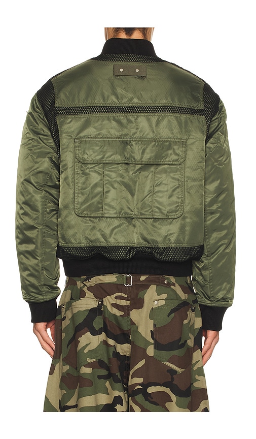 Andersson Bell Flight Layered Washed Bomber Jacket In Green