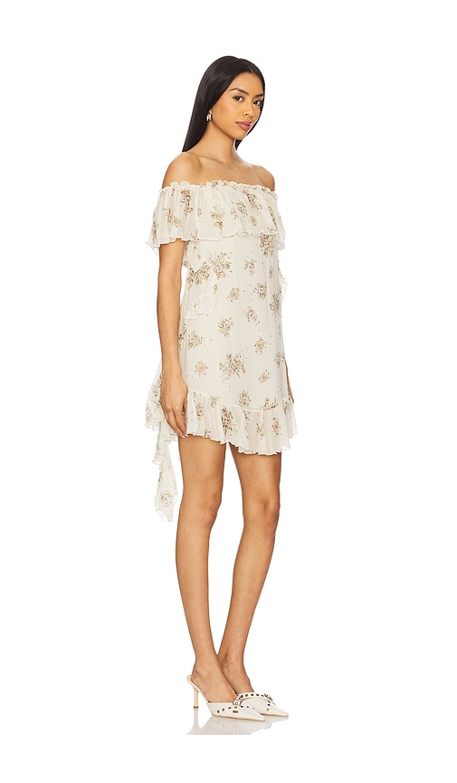 Lily Frill Dress in Ivory. - size XS (also in M, S)