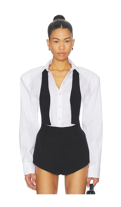 Costanza Smoking Shirt in White. - size XXS (also in XS, S, L)