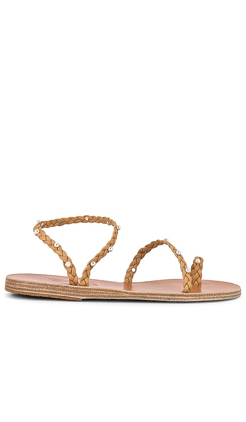 Ancient Greek Sandals Eleftheria Pearls Sandal in Natural REVOLVE