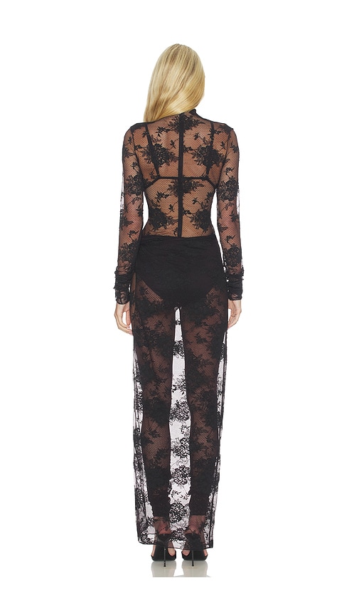  The Andamane Tessa Lace Turtleneck Openback Jumpsuit En Color Negro Talla 38/xs  (también En 40/s, 44/l). 