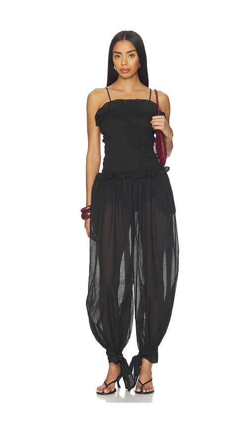 The Andamane Noor Wide Pants Smocked Jumpsuit