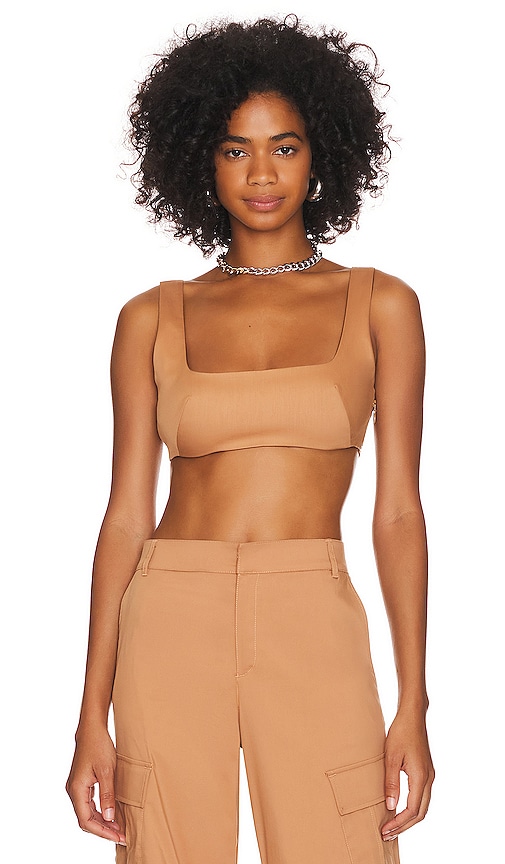 The Andamane Muse Bralette Top In Brown