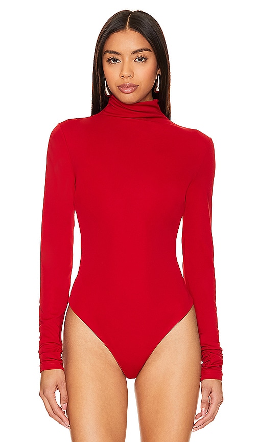 Shop The Andamane Parker Bodysuit In Red