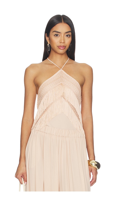 The Andamane Reina Halterneck Fringed Top | Thumbnail 3