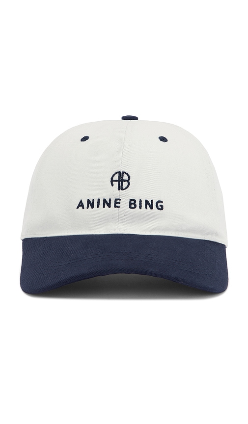 Jeremy Baseball Cap in Ivory,Navy.