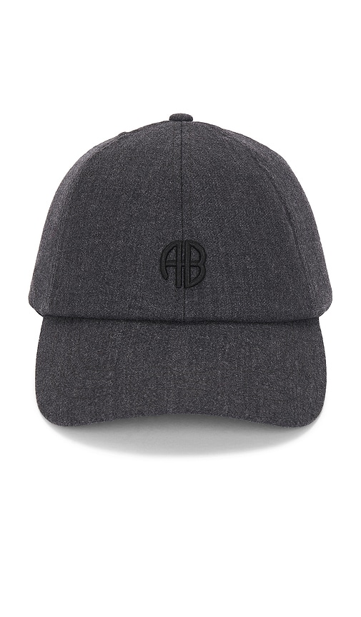 Anine Bing Jeremy Monogram Baseball Cap In Gray