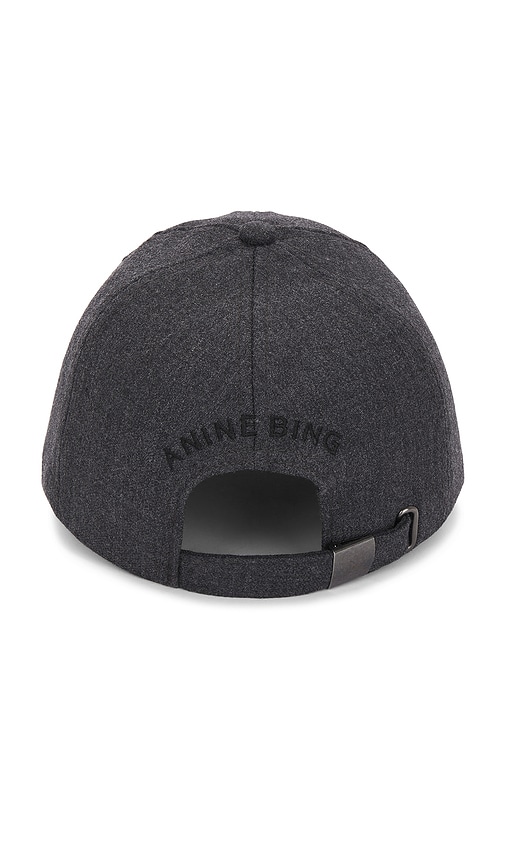 Anine Bing Jeremy Monogram Baseball Cap In Gray