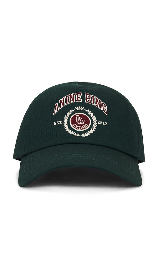 Anine Bing Jeremy Baseball Cap Collegiate In Deep Emerald