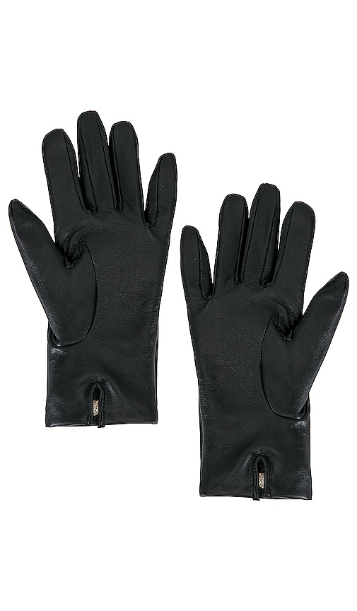 Anine Bing Signature Link Gloves In Black ModeSens