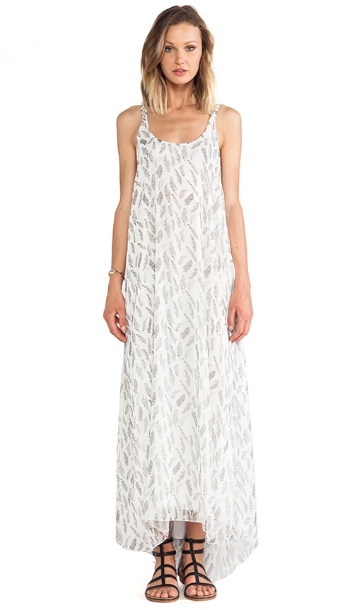 ANINE BING Maxi Dress in Feather Print REVOLVE