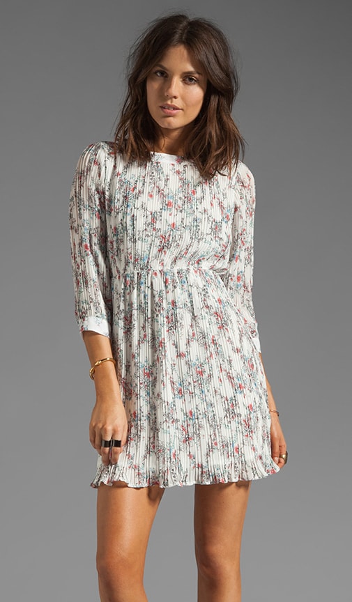 ANINE BING Floral Print Dress in White Floral REVOLVE