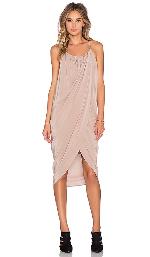 ANINE BING Wrap Dress in Powder REVOLVE