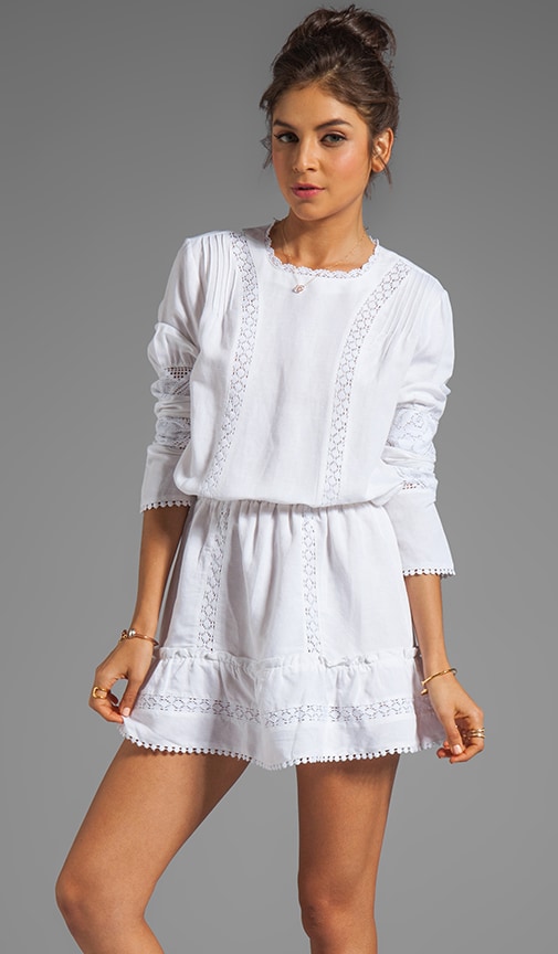 ANINE BING Bohemian Dress in White REVOLVE