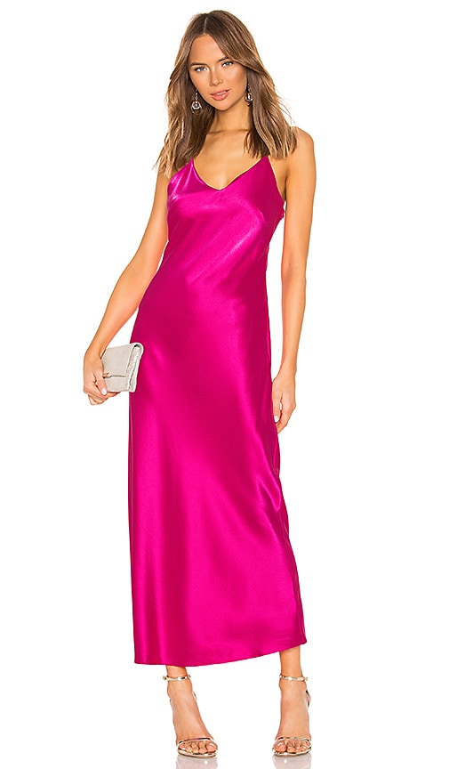 ANINE BING Rosemary Silk Slip Dress in Pink REVOLVE