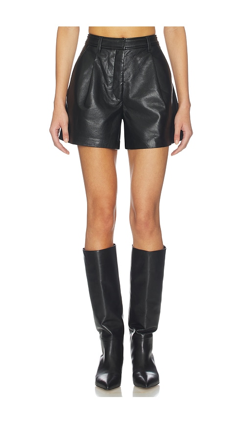Anine Bing Carmen Recycled Leather Shorts In Black