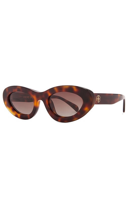 Shop Anine Bing Roma Sunglasses In Tortoise