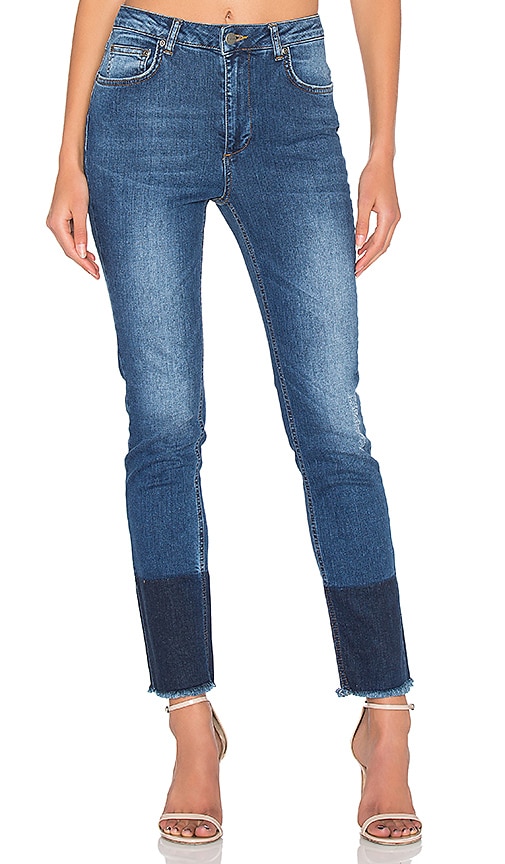 ANINE BING Jeans With Hem Detail in Blue REVOLVE